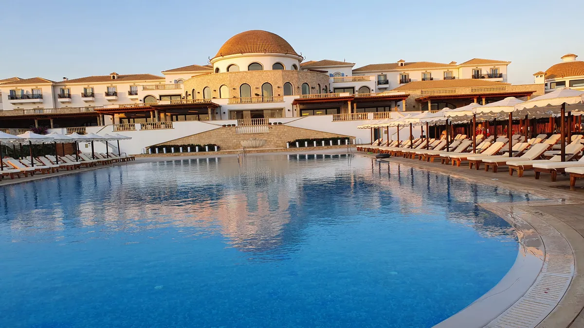 Aquila Elounda Village hotel on the waterfront, Gulf of Mirabello, eastern Crete
